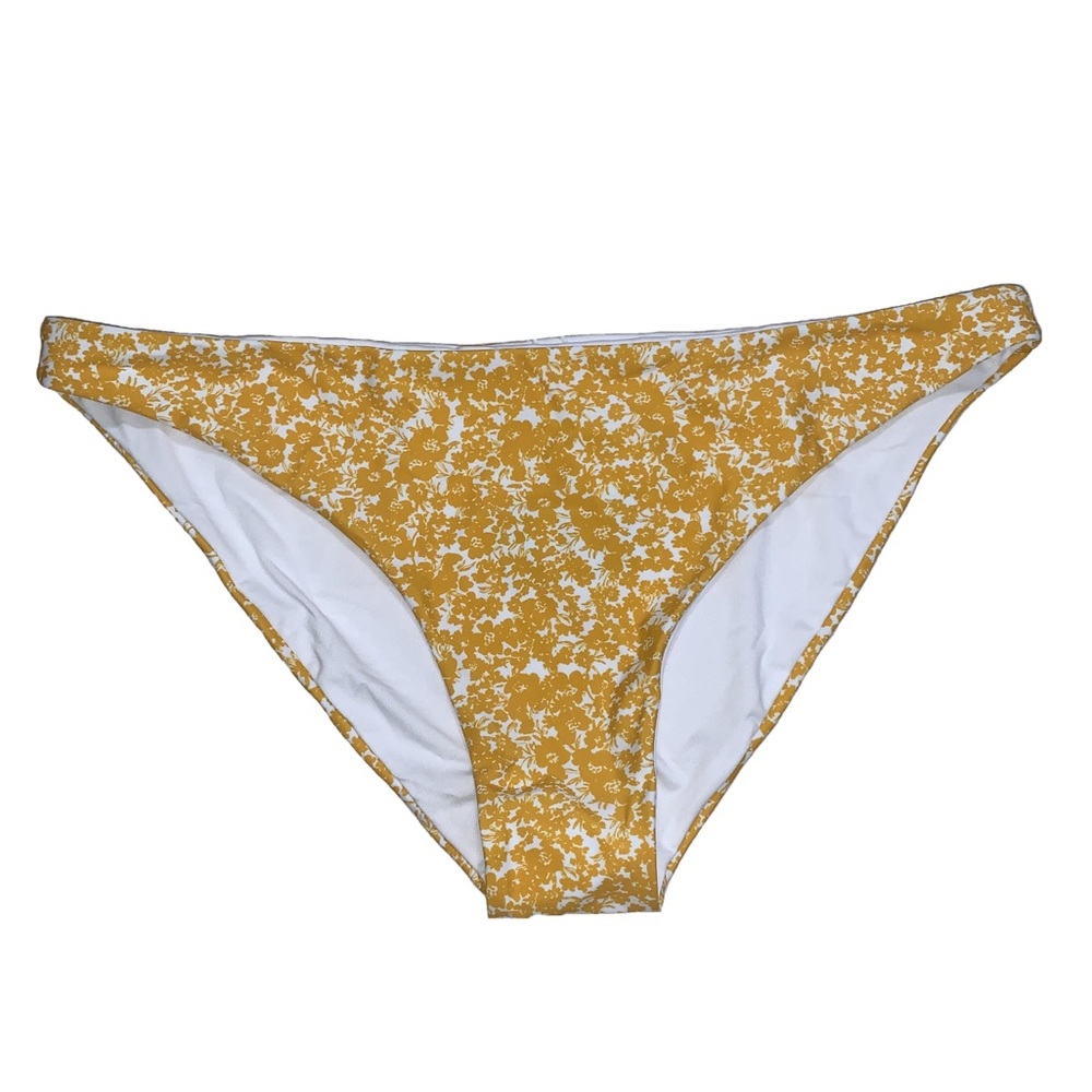 Full Tilt Tilly's Mustard Yellow Floral Cheeky Pull On Swim BOTTOMS ONLY